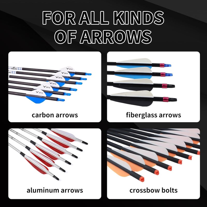 SOPOGER 50 Packs Archery Arrows Nocks - Arrow Inserts for Carbon Arrows .244/6.20mm Plastic Arrow Nocks for DIY Hunting Shooting - Image 5